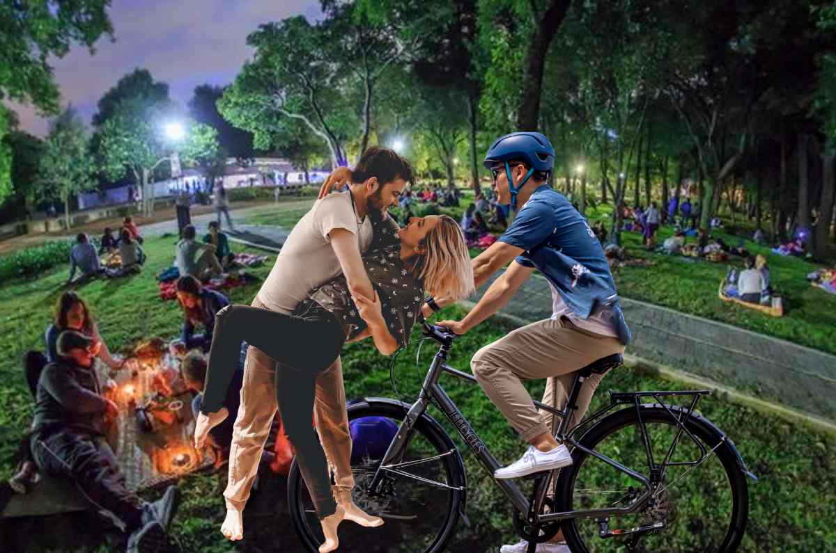 Rodada y picnic nocturno en Parque Tezozómoc: baile en el lago