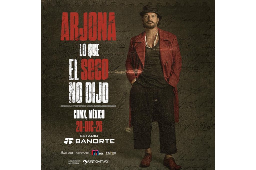 Ricardo Arjona México 2026 concierto Estadio Banorte Azteca CDMX boletos y precios Funticket