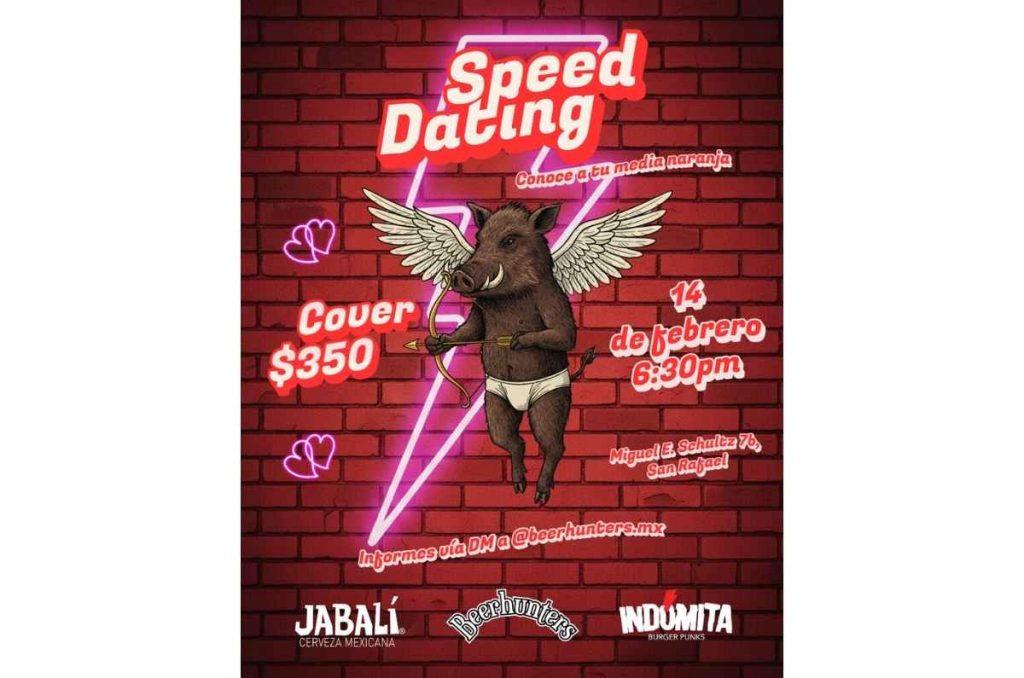 speed dating con hamburguesas y cerveza jabalí
